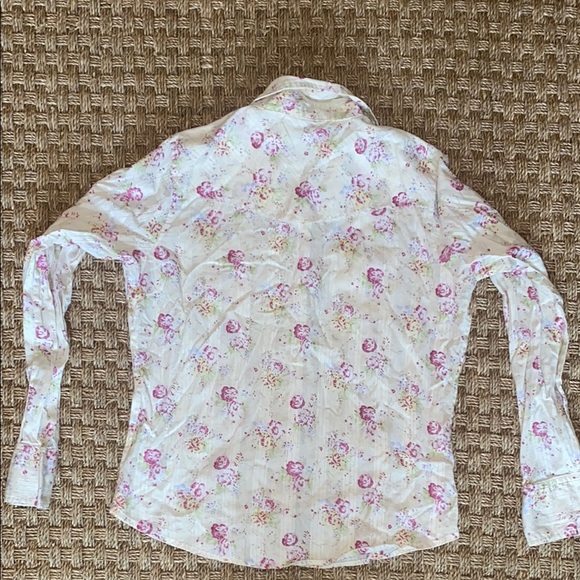 True Grit Cowboy Chic Floral Button-Up Shirt sz Med - Picture 6 of 9